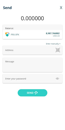 ProximaX Sirius Wallet Screen 2