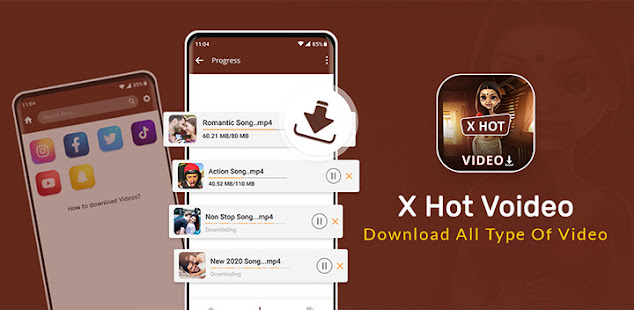 X Hot Video Downloader Free Video Downloader 1.0 APK + Mod (Free purchase) for Android