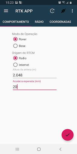 RTK APP Screen 3