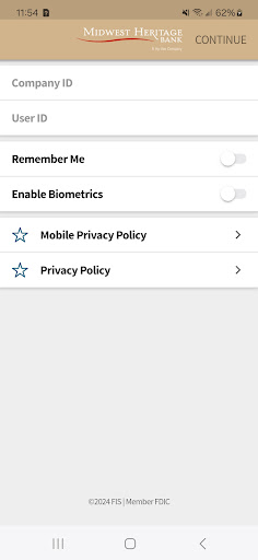 MHBank2Go Business Screen 2