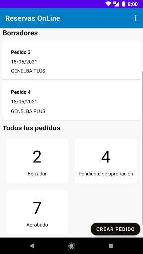Reservas Online Screen 2