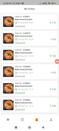 Android application Mozeza Rider app screenshort