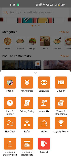 PandaFoodz Screen 2