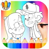 ?Coloring Pages For Gravity fals -Drawing book icon