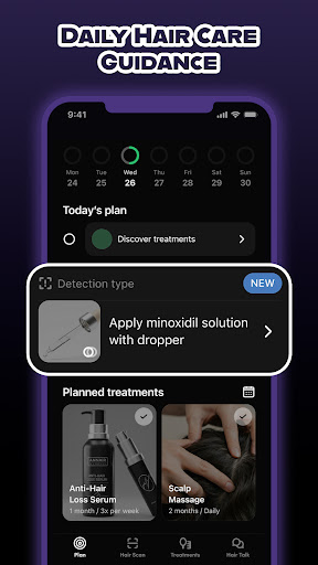 Screenshot of HairCode·Hair Loss Scanner AI