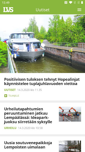 Android application Lempäälän-Vesilahden Sanomat screenshort