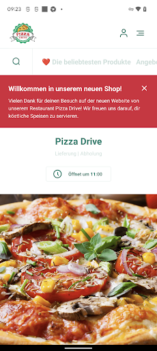 Android application Drive Pizza screenshort