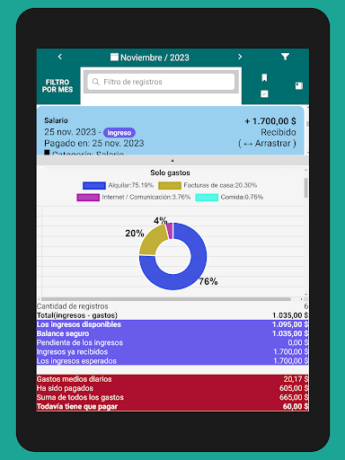 Control financiero personal screenshot 10