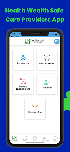 Android application Health Wealth Safe -Staff Only screenshort