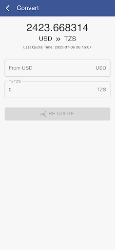 USD to TZS Screen 2