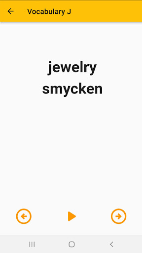 English Swedish Dictionary Screen 2