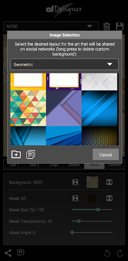 AF Designer Screen 2