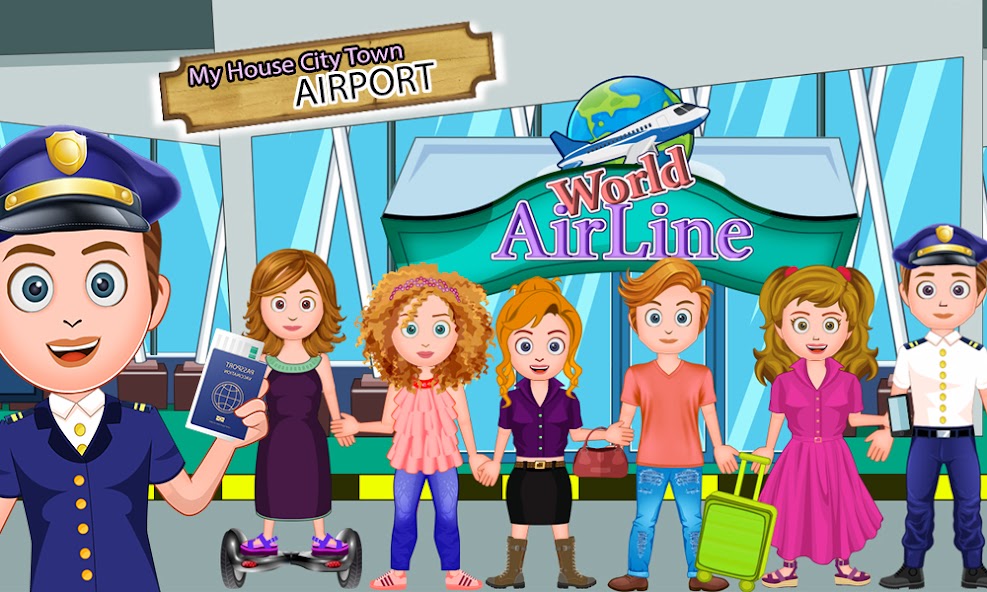 My Family Town - City Airport 0.22 APK + Mod (Remove ads) for Android