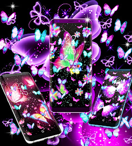 Captura 15 Fondo de mariposa de neón android