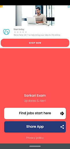 Android application Sarkari Exam (Update & Apply) screenshort