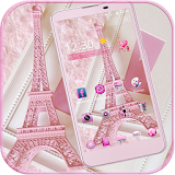 Pink Theme Eiffel Tower Love icon