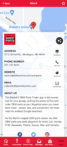 Babbitts OEM Parts Finder Screen 3