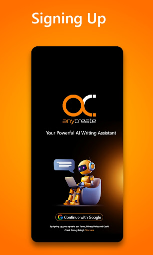Android application Anycreate.ai screenshort
