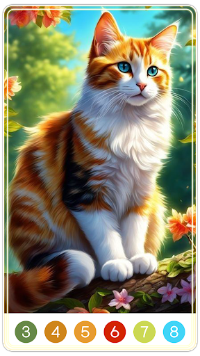 Android application Cat Paint by Number screenshort