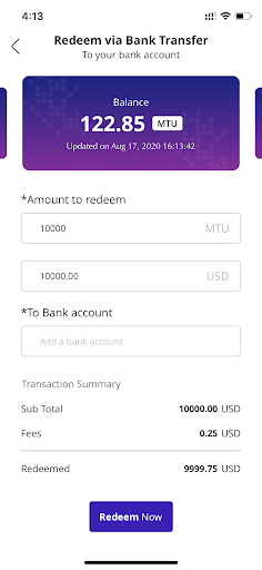MiloGlobal Wallet Screen 3