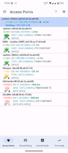 Android application WiFi Channel screenshort