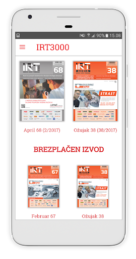 Android application IRT3000 screenshort