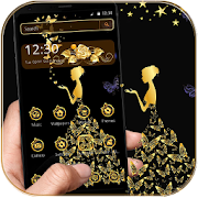Gold Butterfly Girl Theme  Icon