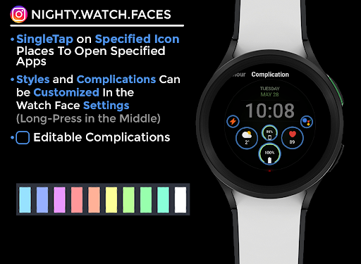 Night 61 - watch face screenshot 11