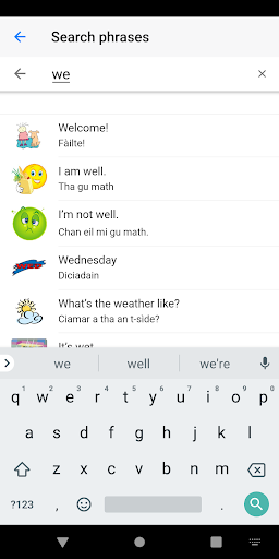 Android application Go!Gaelic screenshort