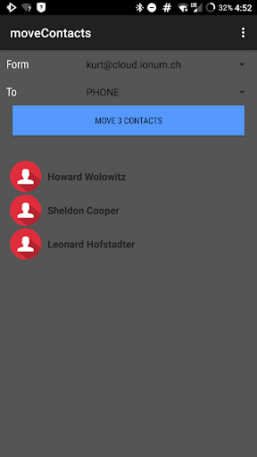 moveContacts Screenshot 1 - AppWisp.com