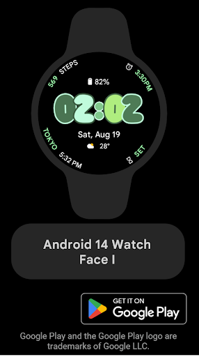 Android application Android 14 Watch Face I screenshort
