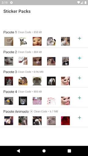 Android application Stickers Gatos Animados screenshort