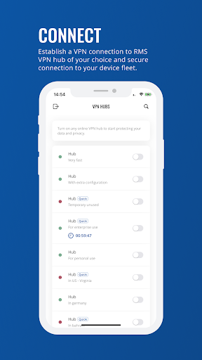 Android application Teltonika RMS VPN screenshort