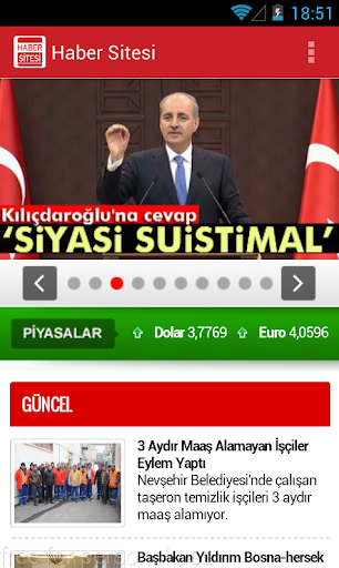 Android application Haber Sitesi screenshort