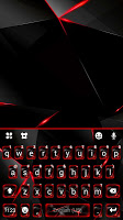 screenshot of Red Tech Keyboard Theme