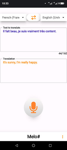 Android application Melo# screenshort