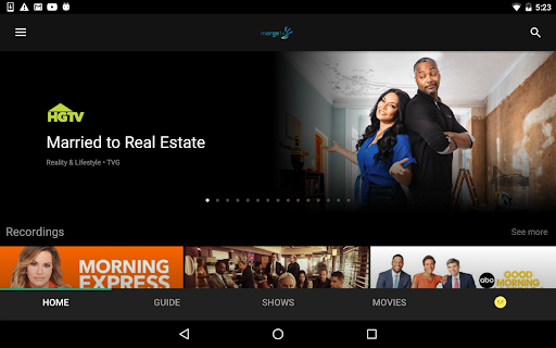 Screenshot of MergeTV