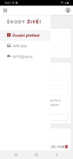 Android application Škody Živě screenshort