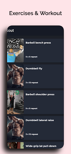 GYM Workouts & Exercises Tips Screen 3