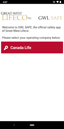 Android application GWL SAFE screenshort