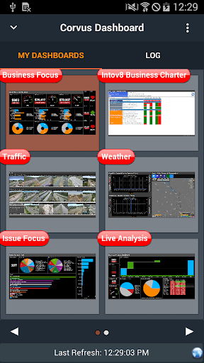 Android application Corvus Dashboard screenshort