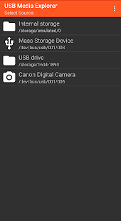 USB Media Explorer Capture d'écran