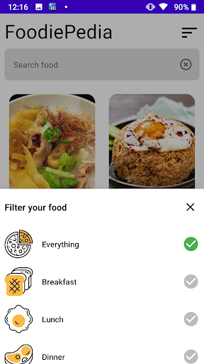 Foodiepedia Screen 2