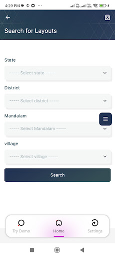 Android application Mee layout screenshort