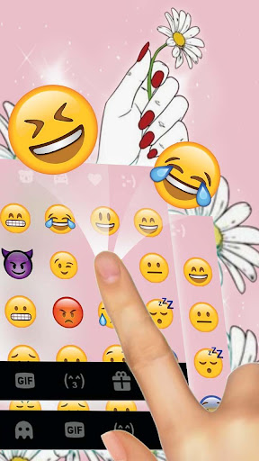 Daisy Hand Keyboard Theme Screen 3