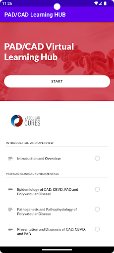Android application PAD/CAD Learning Hub screenshort