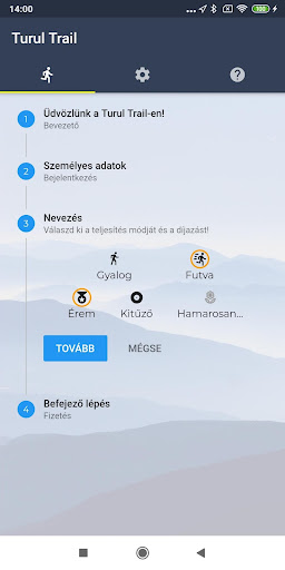 Android application Turul Trail Runner screenshort