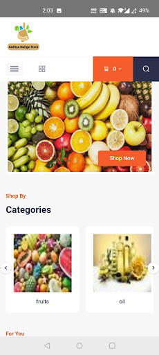 Android application Aaditya Maligai Store screenshort