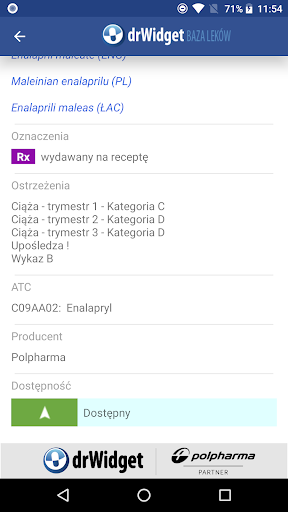 DrWidget Baza Leków