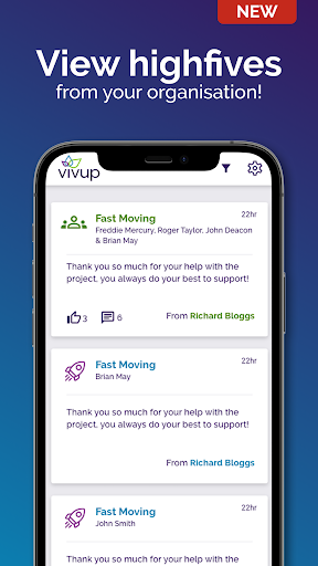 Vivup highfive recognition Screen 2